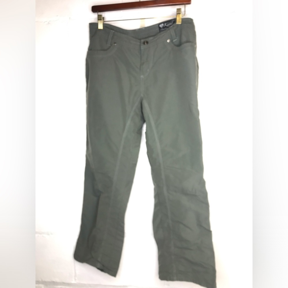 Kuhl Women's Size 10 Gray Floral Embroidery Nylon Cotton Pants Outdoors Hiking